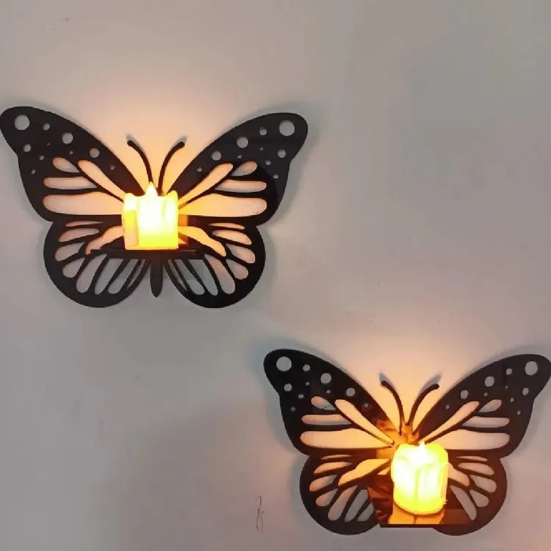 wooden Quality Butterfly Wall Shelf