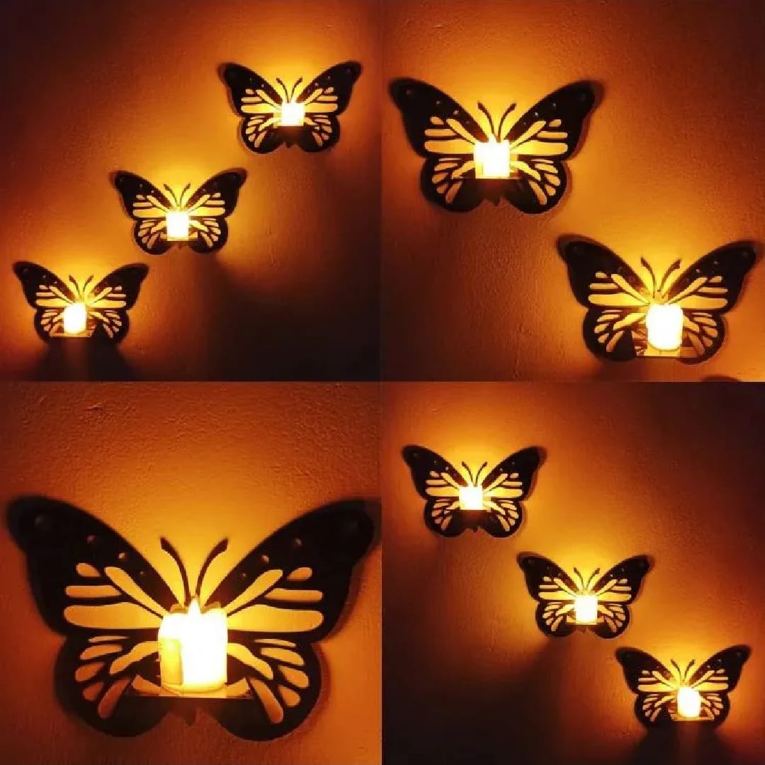 wooden Quality Butterfly Wall Shelf