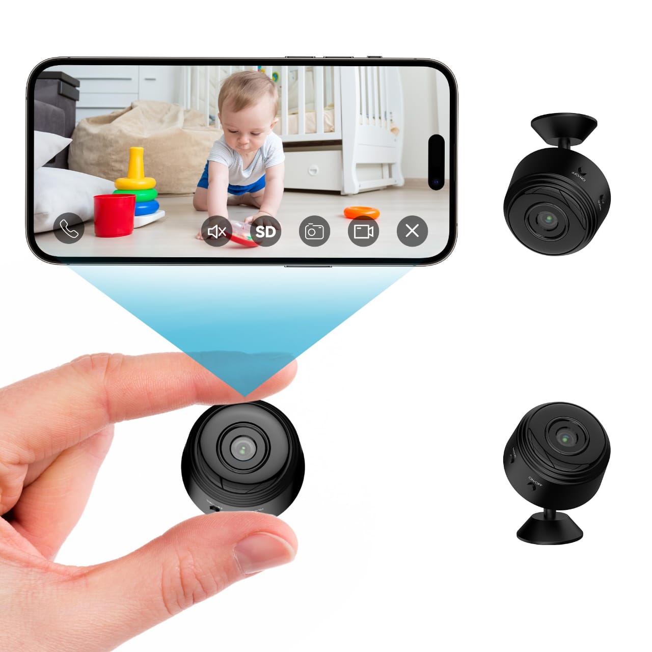 A9 Mini Wi-Fi Camera – 1080P HD Wireless Security Camera with Night Vision, Motion Detection