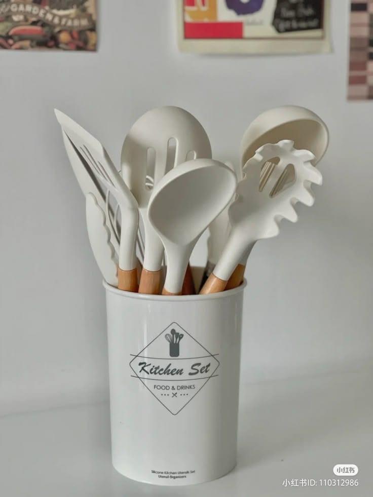 12-Piece Premium Silicone Spoon Set | Non-Stick Kitchen Tools