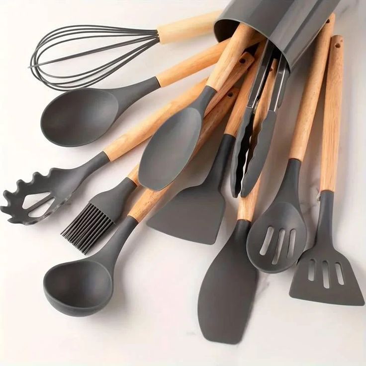 12-Piece Premium Silicone Spoon Set | Non-Stick Kitchen Tools