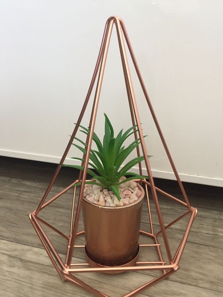 Luxury Feryana Metal Planter with Artificial Plant
