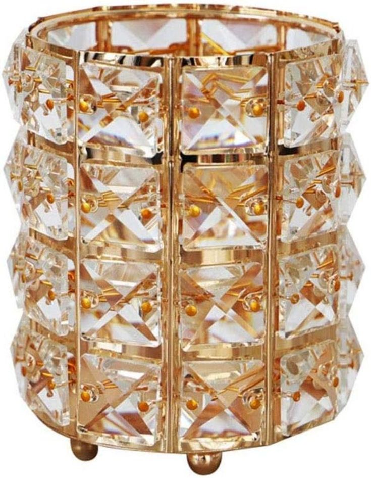 Luxury Crystal Makeup Brush Holder | Elegant Decorative Case