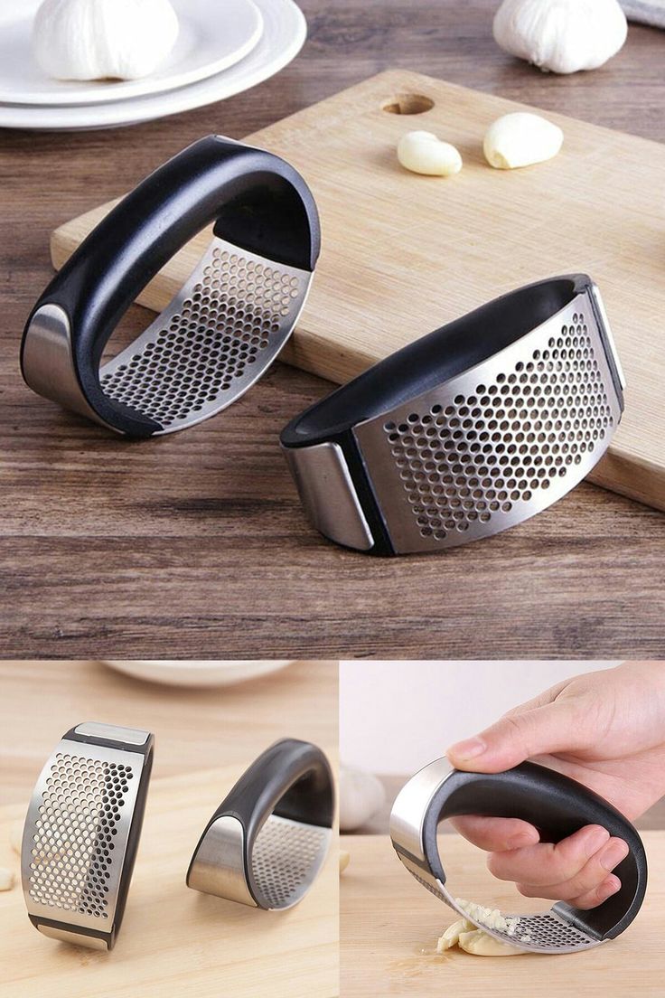 High-Quality Stainless-Steel Garlic Press-