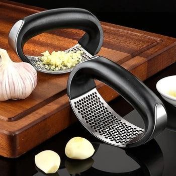 High-Quality Stainless-Steel Garlic Press-
