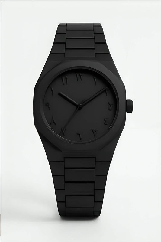 Black Arabic Aura Watch-100% Original (Stainless Steel)