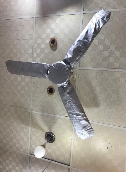 Three Blades Celling Fan Fabric Cover with Motor-Waterproof & Dustproof