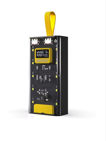 Fast Power Bank Transparent Glass 20,000 mAh-Lithium Battery