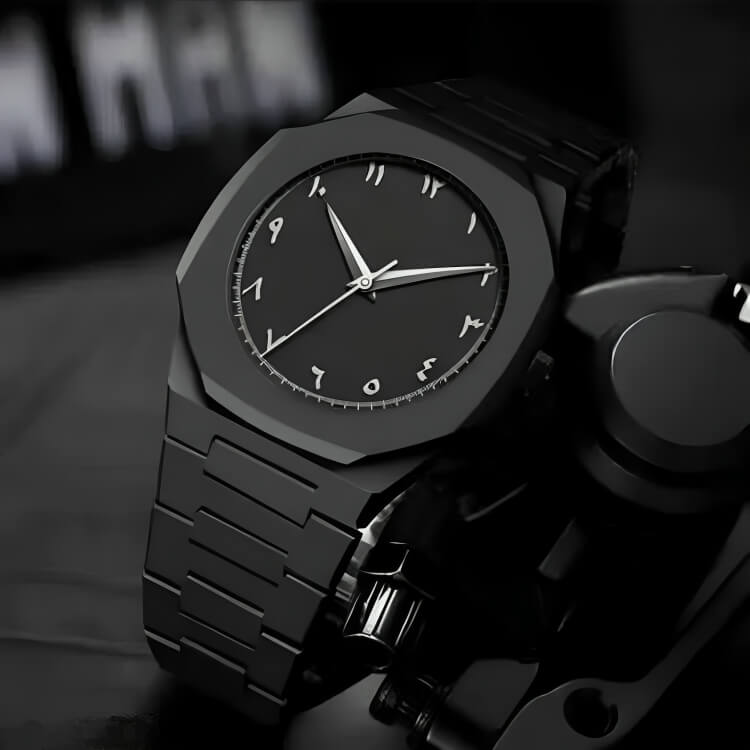 Black Arabic Aura Watch-100% Original (Stainless Steel)