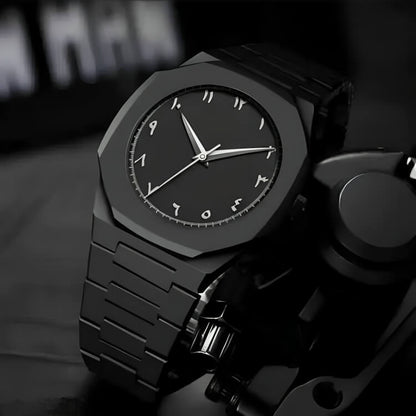 Black Arabic Aura Watch-100% Original (Stainless Steel)