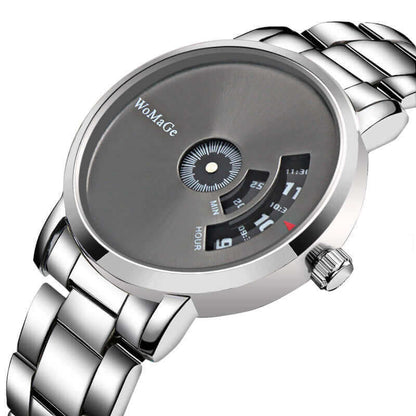 Black Stainless Steel Womage Unique Style Watch