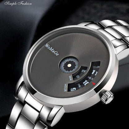 Black Stainless Steel Womage Unique Style Watch