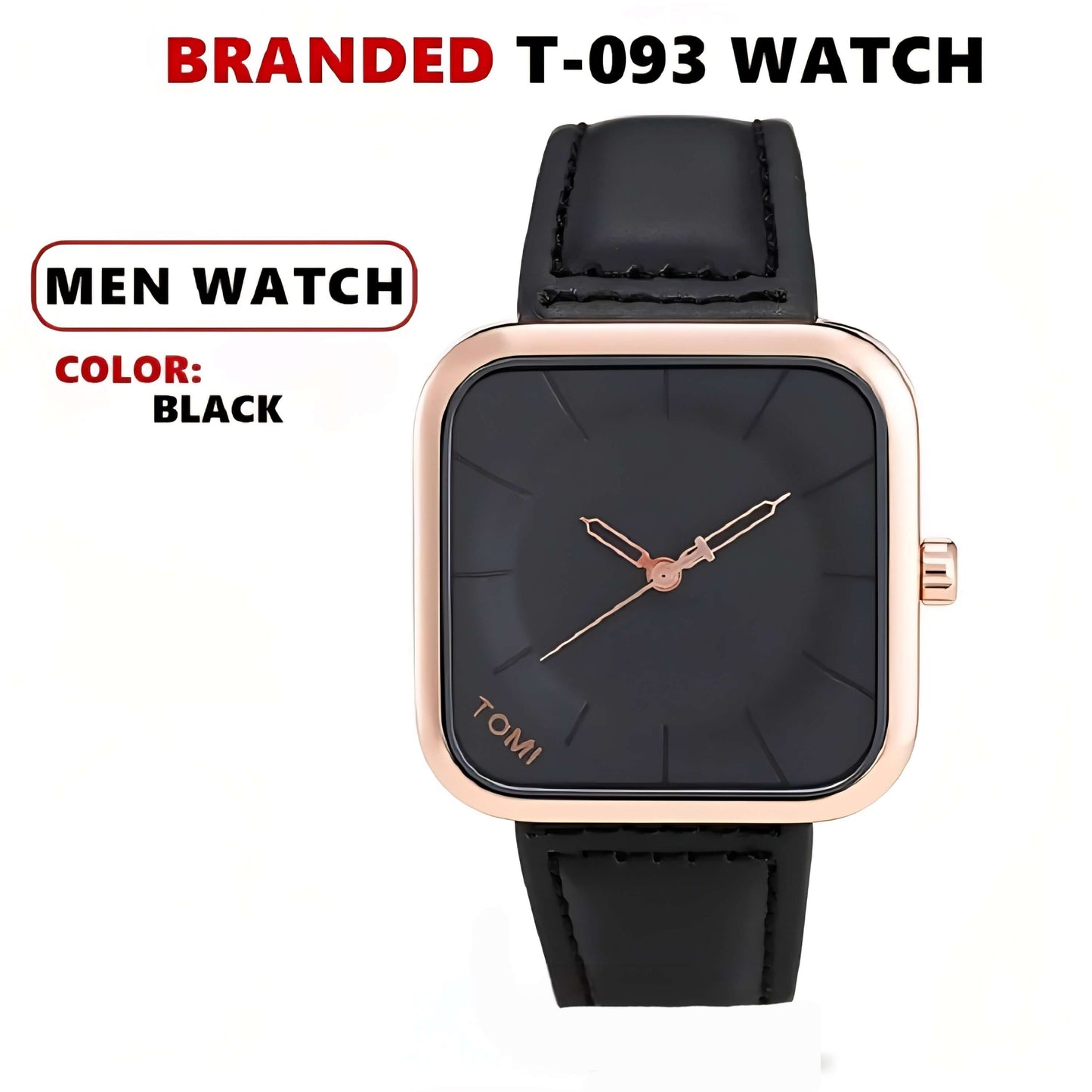 TOMI Pure Lather Strap Waterproof Men's Watch (T-093)