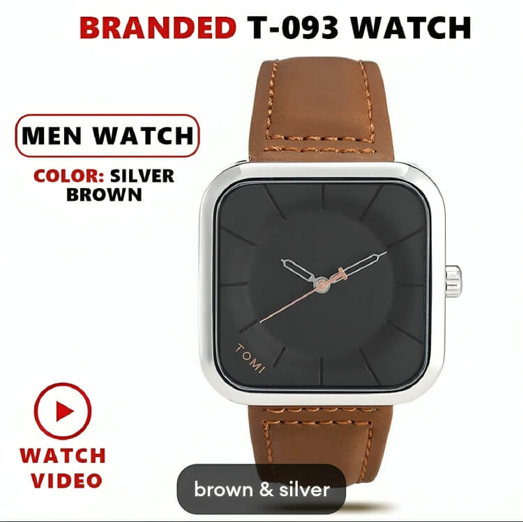 TOMI Pure Lather Strap Waterproof Men's Watch (T-093)