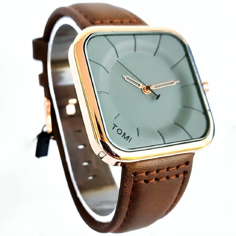 TOMI Pure Lather Strap Waterproof Men's Watch (T-093)