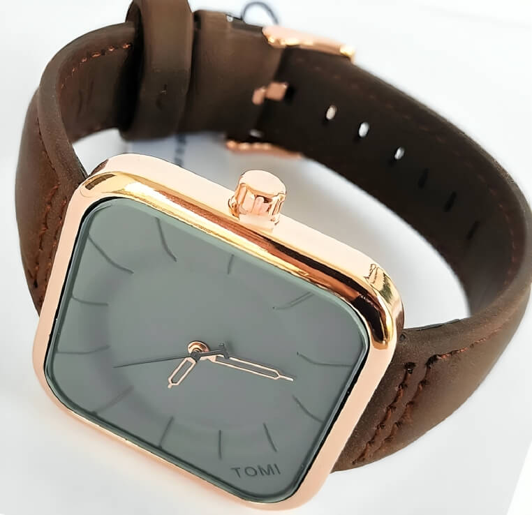 TOMI Pure Lather Strap Waterproof Men's Watch (T-093)