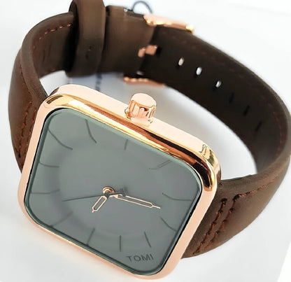TOMI Pure Lather Strap Waterproof Men's Watch (T-093)