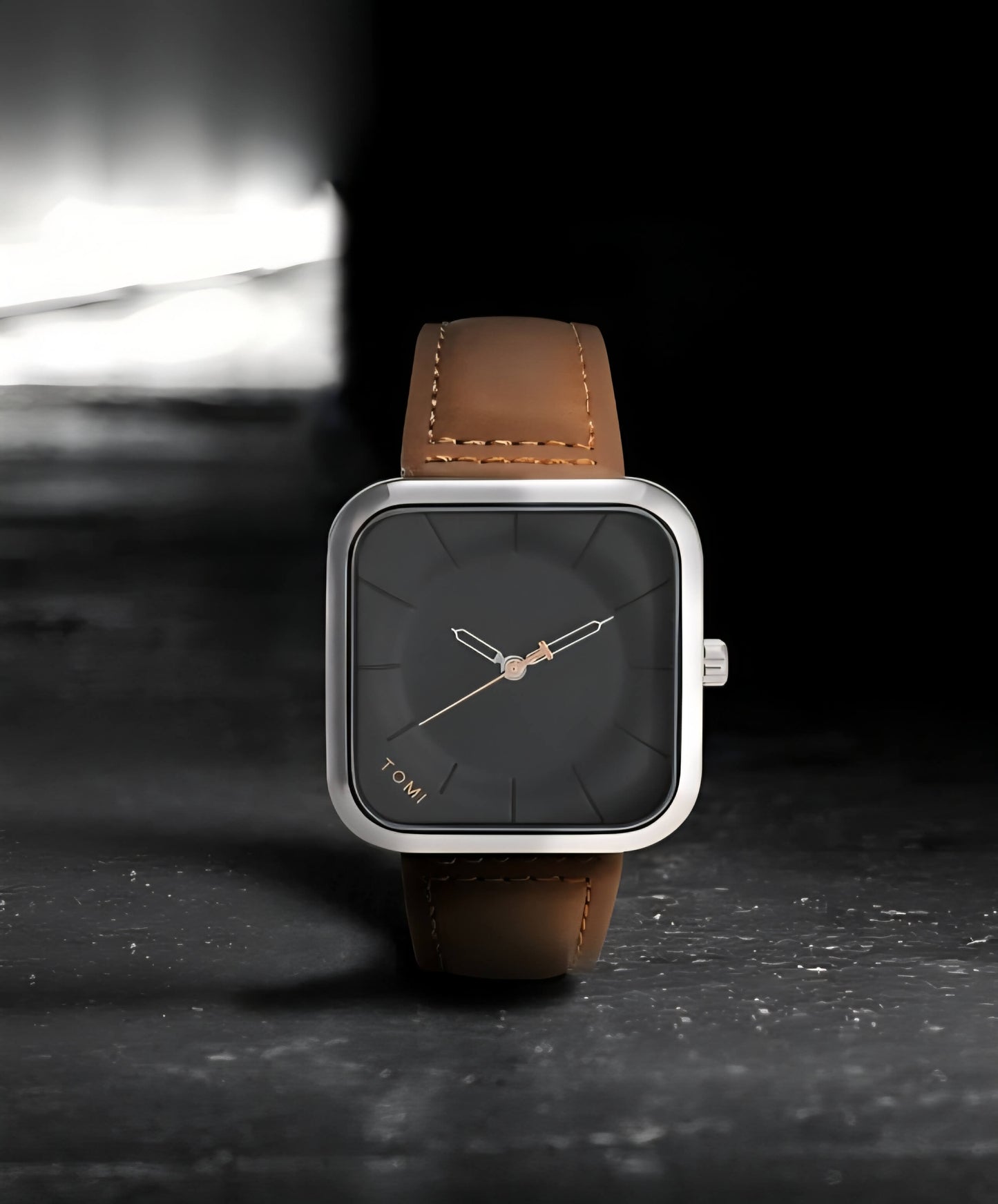 TOMI Pure Lather Strap Waterproof Men's Watch (T-093)