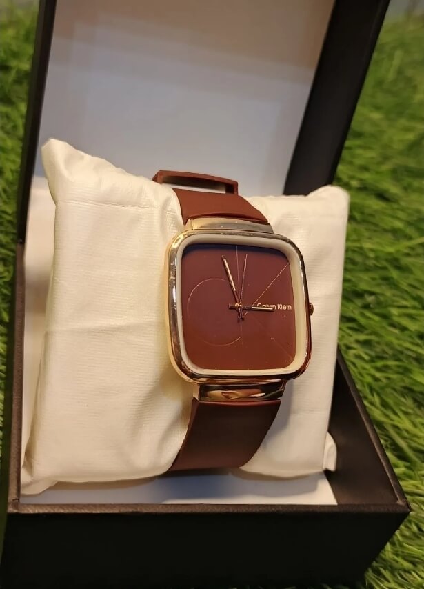 CK Watch Square Dial Premium Rubber Strap