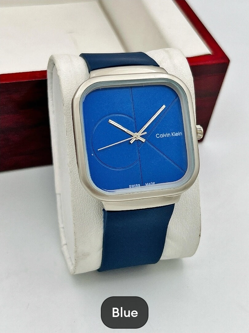 CK Watch Square Dial Premium Rubber Strap