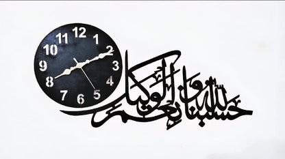 🕋 3D Islamic Wooden Wall Clock with LED Light