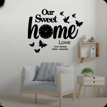 3D Wooden Wall Clock with LED Light