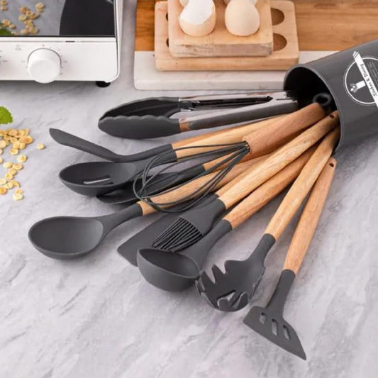 12-Piece Premium Silicone Spoon Set | Non-Stick Kitchen Tools