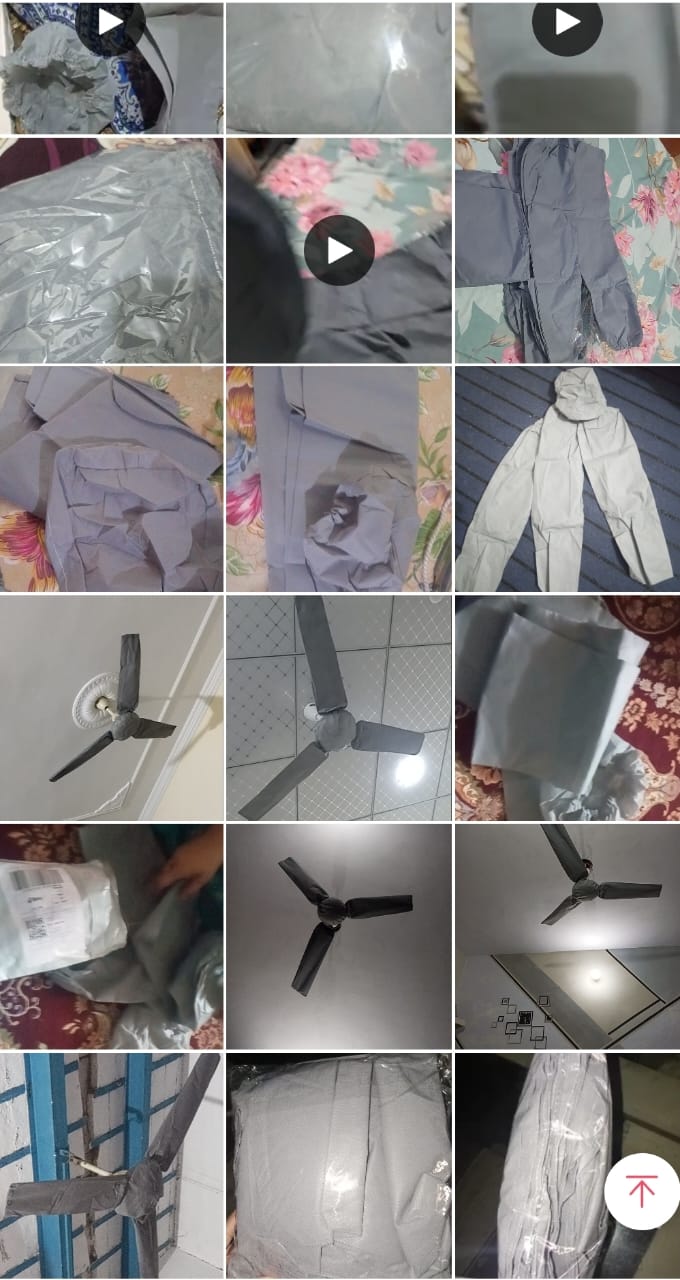 Three Blades Celling Fan Fabric Cover with Motor-Waterproof & Dustproof