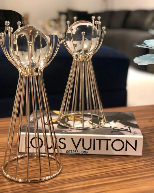 Luxury Crystal Ball- Metal Nest Tower