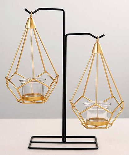 Modern Geometric Hanging Candle & Tealight Holder