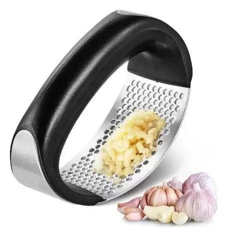 High-Quality Stainless-Steel Garlic Press-