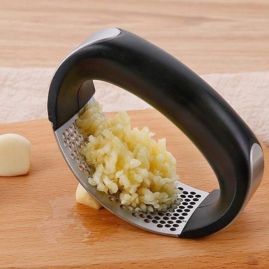 High-Quality Stainless-Steel Garlic Press-
