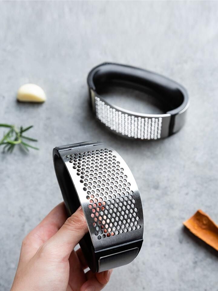 High-Quality Stainless-Steel Garlic Press-