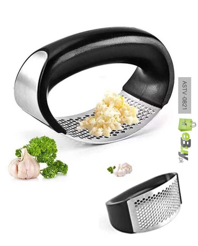 High-Quality Stainless-Steel Garlic Press-
