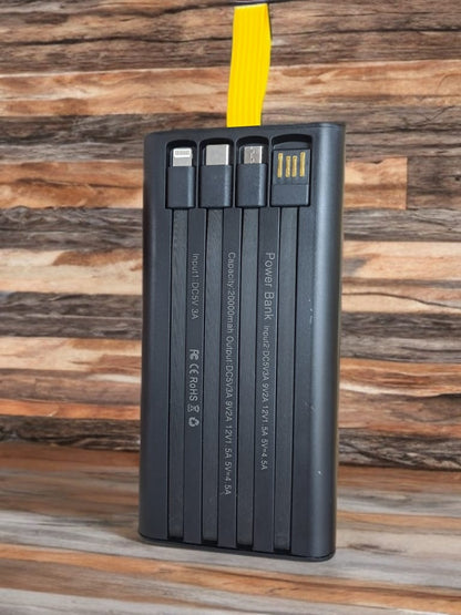 Fast Power Bank Transparent Glass 20,000 mAh-Lithium Battery