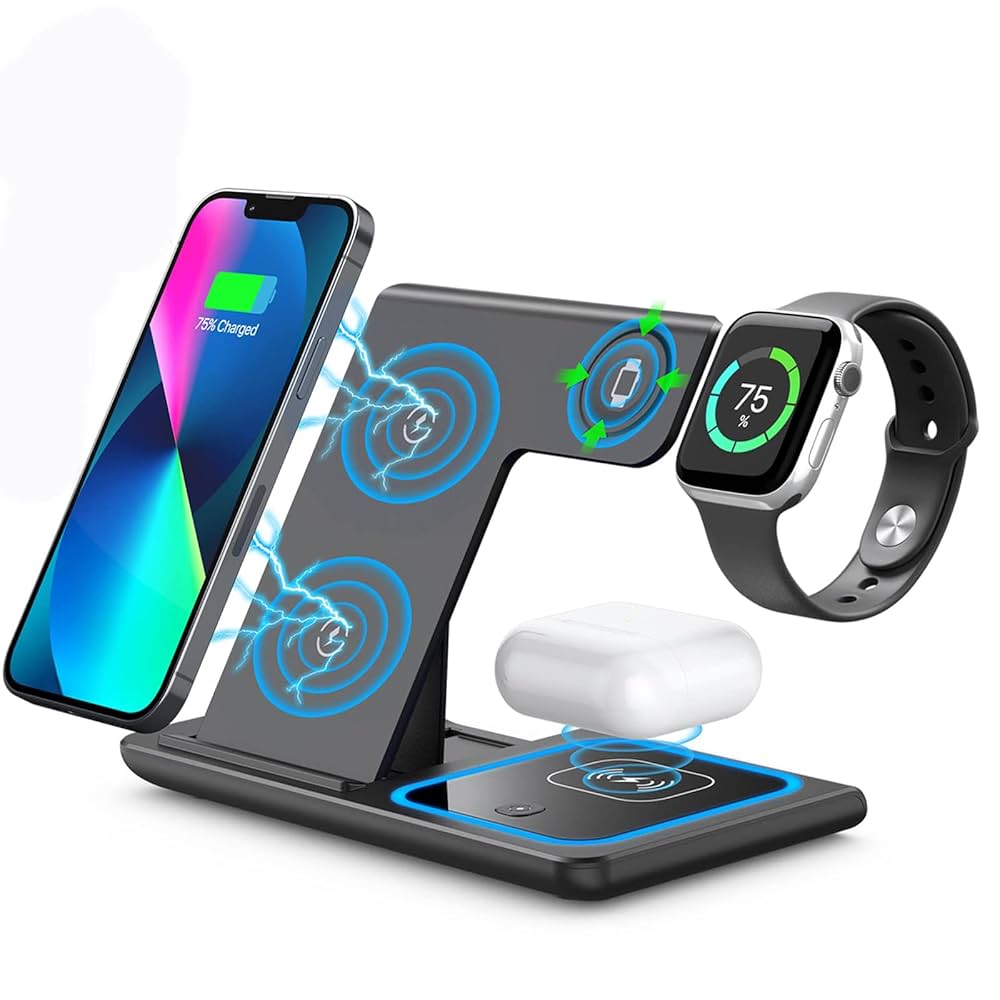 🔋 Premium Quality 3-in-1 Wireless Charger for iPhone