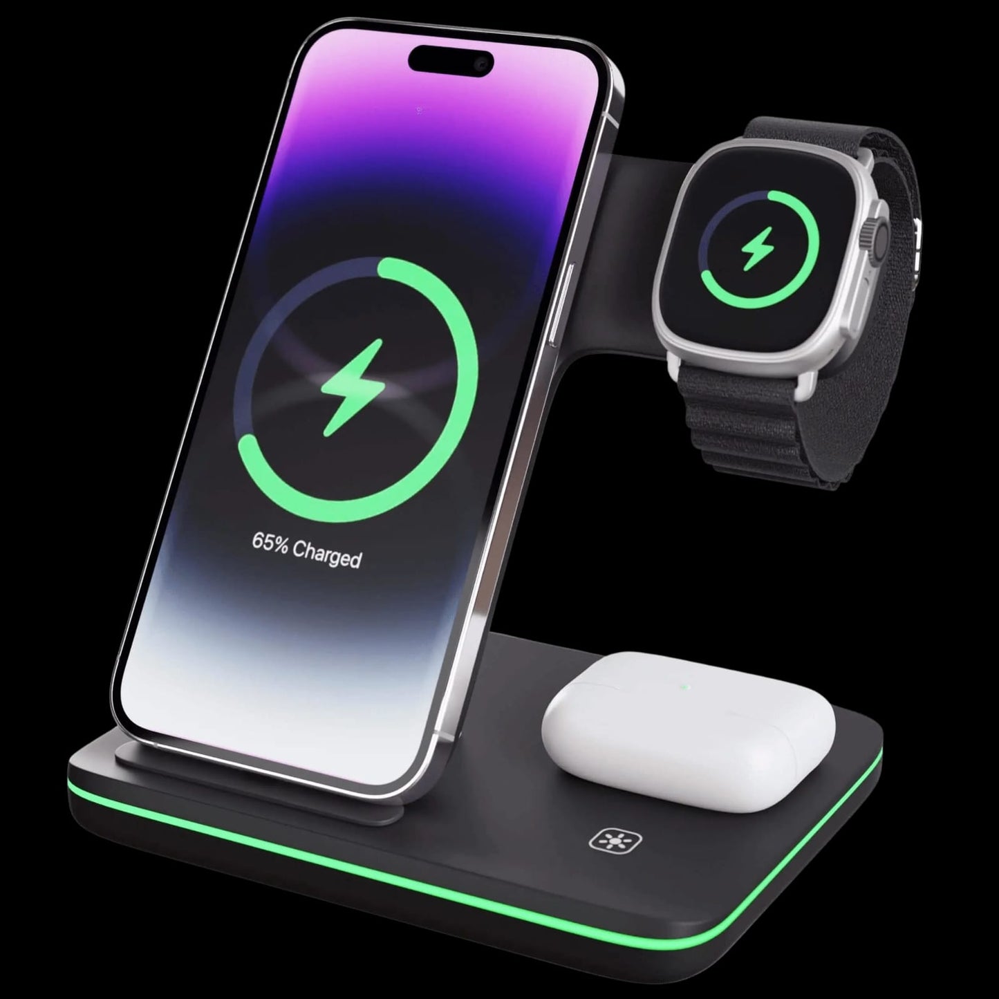 🔋 Premium Quality 3-in-1 Wireless Charger for iPhone