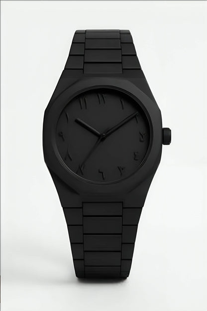 Black Arabic Aura Watch-100% Original (Stainless Steel)