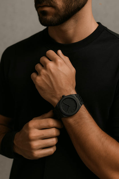 Black Arabic Aura Watch-100% Original (Stainless Steel)