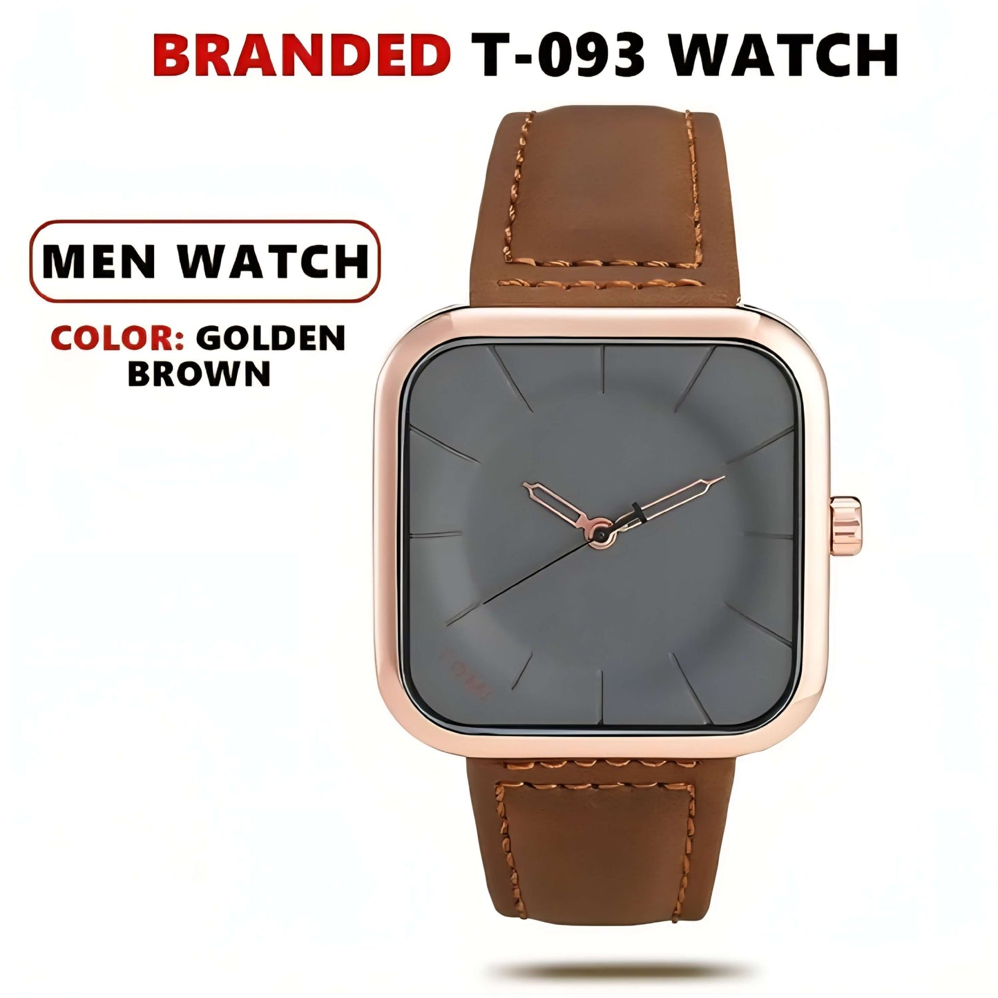 TOMI Pure Lather Strap Waterproof Men's Watch (T-093)