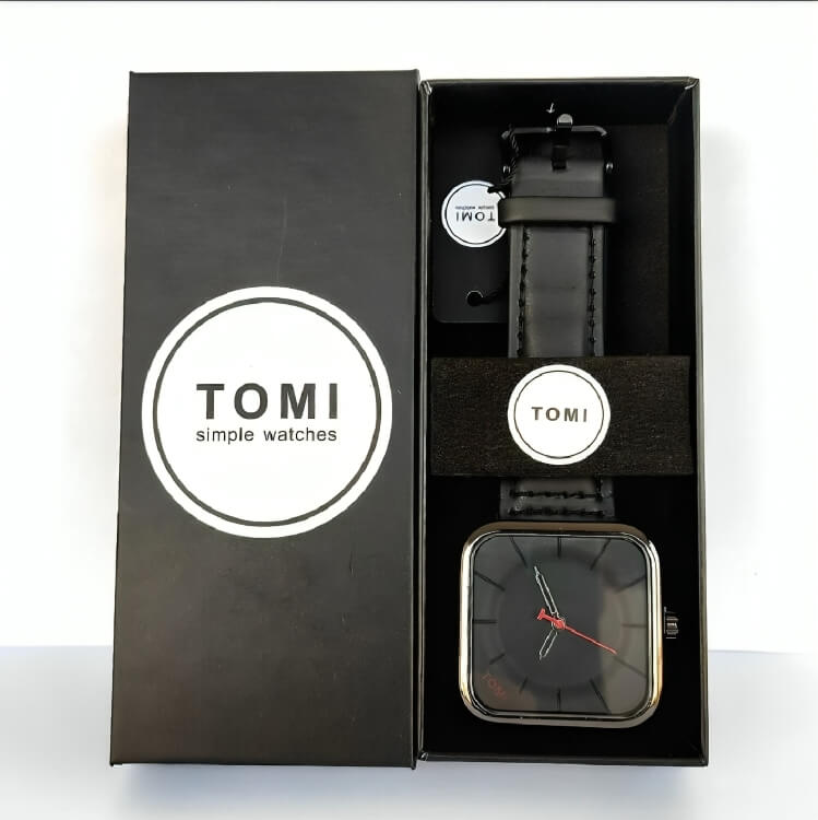 TOMI Pure Lather Strap Waterproof Men's Watch (T-093)