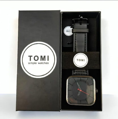 TOMI Pure Lather Strap Waterproof Men's Watch (T-093)