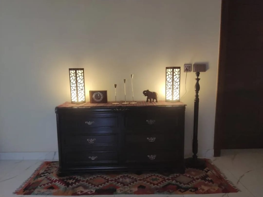 3D Wooden LED Lamp-Table & Hanging Lamp Style