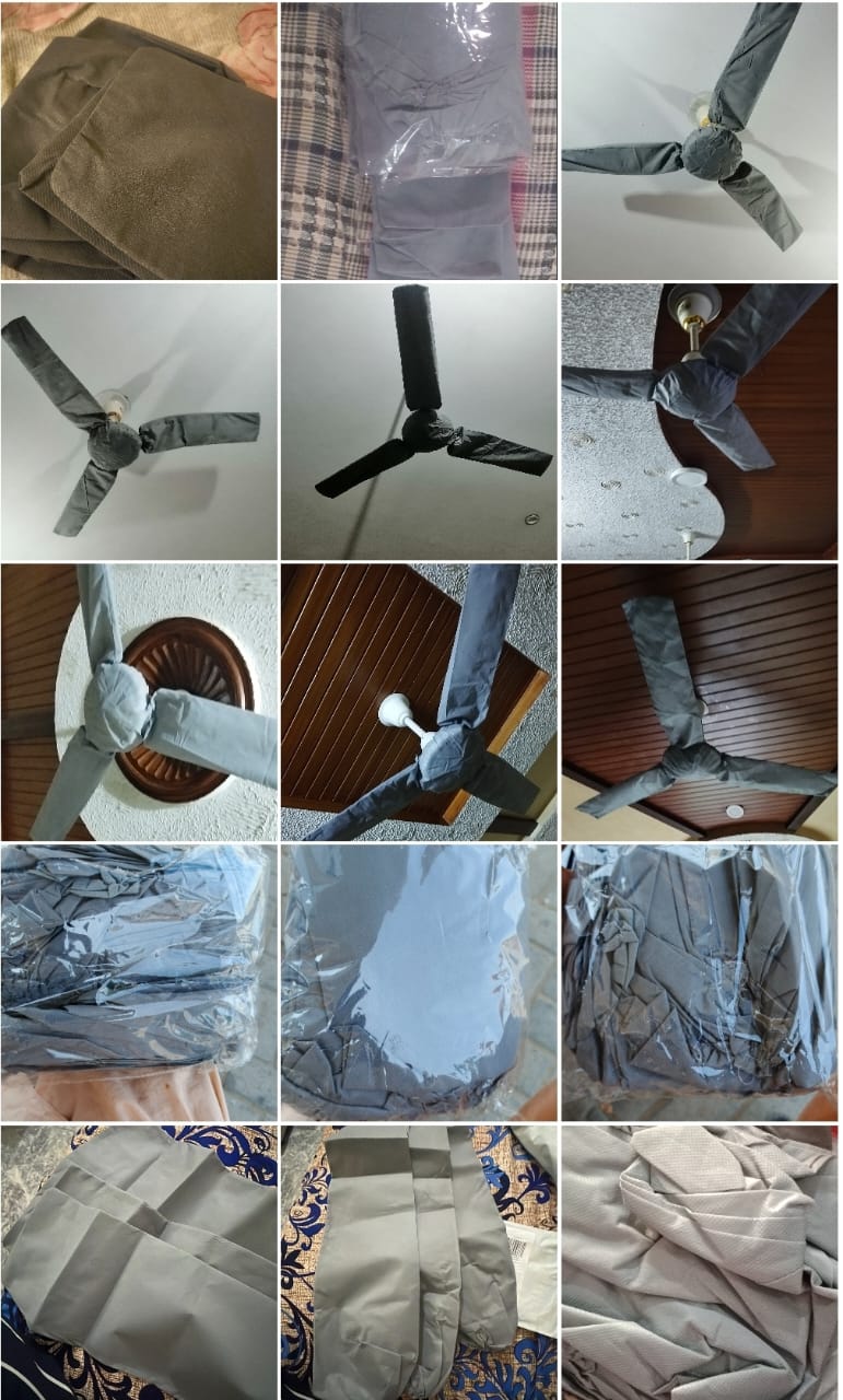 Three Blades Celling Fan Fabric Cover with Motor-Waterproof & Dustproof