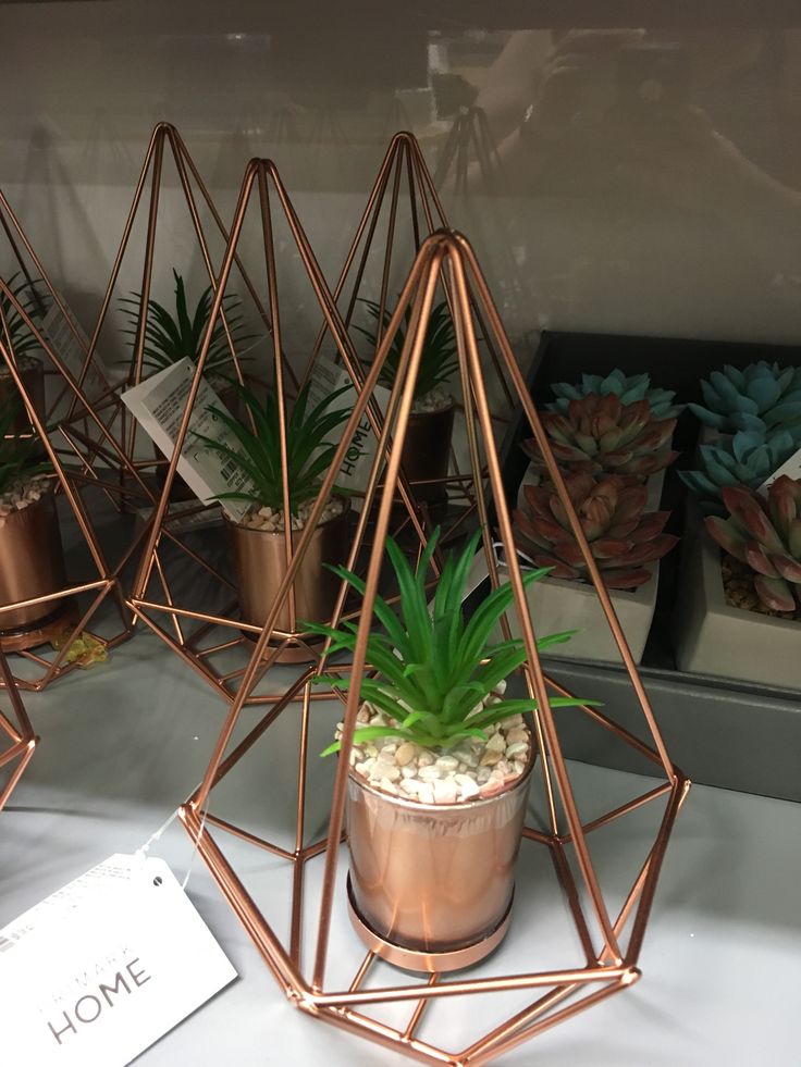 Luxury Feryana Metal Planter with Artificial Plant