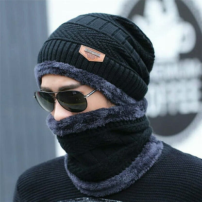 Premium wool Quality-Neck Warmer+Cap Winter Combo