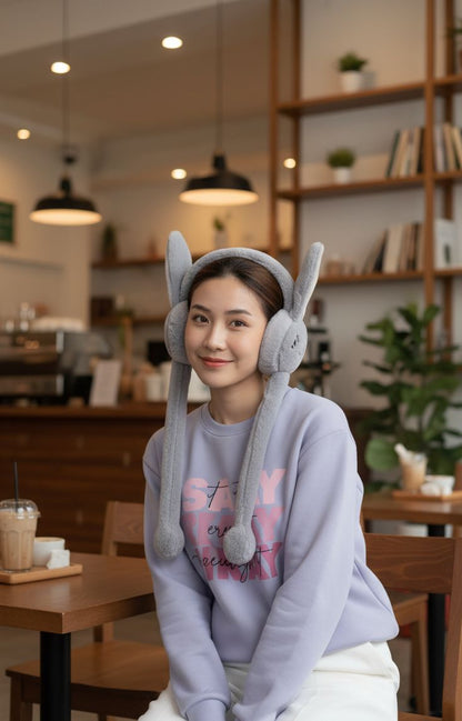 Moving High Quality Cute Bunny Ear Muff
